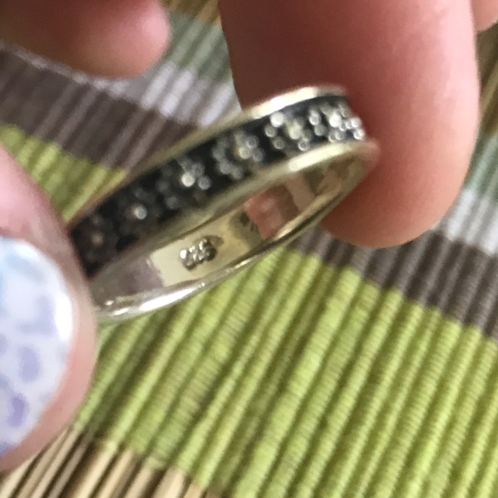 Sterling Silver Flower Stacking Ring - image 3